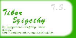 tibor szigethy business card